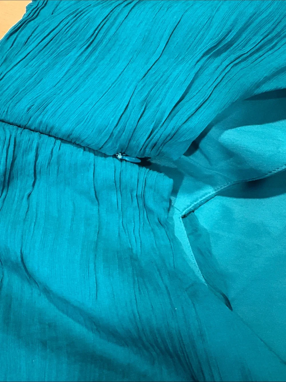 J. Crew ~ Turquoise Aqua Teal Pleated Wrap-Front Cocktail Party Dress